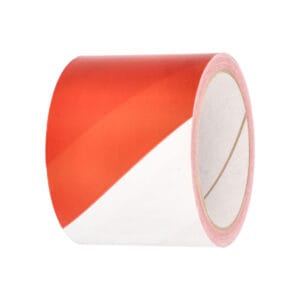 Ruban de balisage de sécurité rouge et blanc Blue Dolphin 75mm x 100m